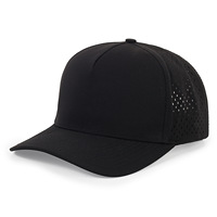 Gorra Trucker de 5 Paneles Perforada con Logotipo Personalizado |   Gorras de Golf de Secado Rápido, Impermeables, con Corte Láser, Transpirables, Gorra de Béisbol