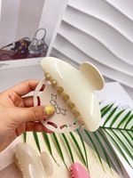 Pince à cheveux en plastique de 11 cm, style coréen, couleur unie, design coquillage, mode, pour femme, multi-accessoires, type disque ou griffe de requin