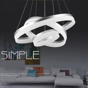 Moderne Ring Hanglampen Led Acryl Verlichtingsarmaturen Kroonluchters Moderne Eigentijdse Kroonluchter - Product Image 4