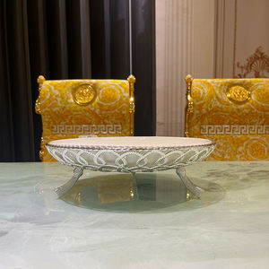 手工奢华家居装饰骨瓷手工上菜托盘，镶嵌金色框架功能餐具 - Product Image 2