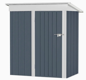 <span class=keywords><strong>Caseta</strong></span> Metálica Multifuncional 2 en 1, Color Gris, con Tragaluz, para Jardín, Almacenamiento de Herramientas - Product Image 5