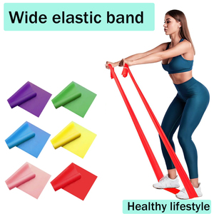 Hoge Elastische Weerstand Band Tpe Yoga Fitness Workout Lange & Brede Weerstand Handvat Banden Multi Color - Product Image 5