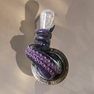 Küçük çevre dostu ahtapot Tentacle duvar asılı lamba tutucu yaratıcı yeni tasarım reçine zanaat süs ev dekor için cadılar bayramı - Product Image 2