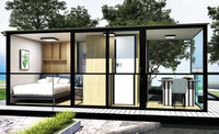 Maison de conteneur commerciale préfabriquée en acier de 20 pieds et 40 pieds à installation rapide pour l'espace extérieur pour l'utilisation de la boutique d'hôtel Villa Capsule