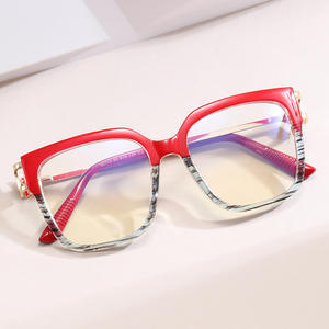 Nouvelles montures optiques œil-de-chat pour femmes, verres PC UV400, monture moyenne, couleur noire, design tendance, anti-lumière bleue. - Product Image 2