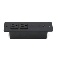 Multiprise encastrable 120V avec 2 prises CA, USB-A et USB-C à charge rapide, pour table, dissimulée, pour maison et bureau