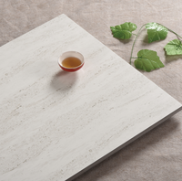 Realgres Carreau de porcelaine beige crème mat 600x1200 Carreaux de travertin émaillés durables de grand format pour le salon