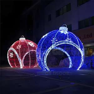 <span class=keywords><strong>Gigante</strong></span> 3D vacaciones al aire libre Navidad bola azul LED motivo luces <span class=keywords><strong>esfera</strong></span> Gasebo luces para Parque <span class=keywords><strong>de</strong></span> Atracciones - Product Image 3