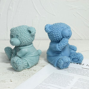 Personalizado 3D lindo Oso <span class=keywords><strong>de</strong></span> dibujos animados <span class=keywords><strong>molde</strong></span> <span class=keywords><strong>de</strong></span> vela <span class=keywords><strong>de</strong></span> silicona grande DIY gran oso <span class=keywords><strong>de</strong></span> peluche Fondant moldes <span class=keywords><strong>de</strong></span> <span class=keywords><strong>Chocolate</strong></span> - Product Image 3