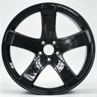 JJSEES Jantes de voiture forgées sur mesure à 5 branches, 18-22 pouces, finition noir brillant ou mat, entraxes 5x112 5x114.3, ET personnalisé pour Audi BMW Tesla Toyota Honda