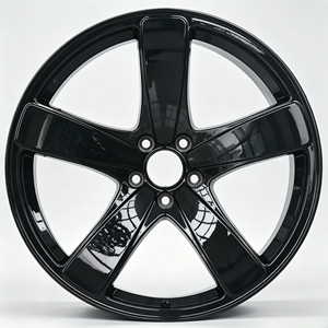 JJSEES Jantes de voiture forgées sur mesure à <span class=keywords><strong>5</strong></span> branches, 18-22 pouces, finition noir brillant ou mat, entraxes 5x112 5x114.3, ET personnalisé pour Audi BMW Tesla Toyota Honda - Product Image 5