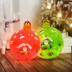 Bola de Navidad Inflable Verde de PVC con Luces, Decoración Navideña para Interiores y Exteriores - Product Image 5