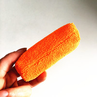 Stock disponible 450 pièces emballage petite taille Orange cire applicateur tampon microfibre éponge bloc de mousse pour voiture détaillant approvisionnement