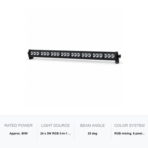 Barre lumineuse LED 24x3W RGB 3-en-1 1m DMX512 pour intérieur, 8 sections, éclairage mural pour DJ, club, événement - Product Image 5