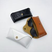 Étui à lunettes en cuir PU fait main boîte à lunettes de soleil portable souple pour hommes et femmes étui de rangement élégant pour lunettes à la mode