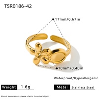 Tourbillon Défilement Ouvert 18K Plaqué Or Acier Inoxydable Incurvé Vague Spirale Bande Réglable Bijoux Anneaux pour Femmes