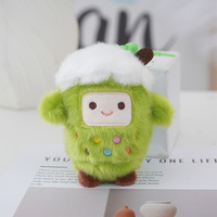 Joli mini porte-clés en peluche thé aux bulles, jouet doux et moelleux, poupée en peluche, tasse de thé au lait Boba, breloque de sac, pendentif de sac à dos, porte-clés