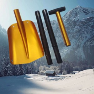 Cleye Pelle à neige rétractable portable en aluminium 66-110 cm, multifonctionnelle pour le camping et les situations d'urgence en extérieur - Product Image 2