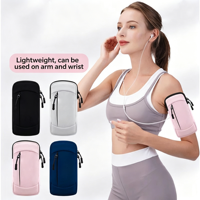 Bolsa de bicicleta para manillar con logotipo personalizado, bolsa de muñeca, brazalete para teléfono para correr, funda de brazo rápida, bolsa ligera para bicicleta, precio de fábrica