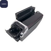 Boîte d'accoudoir universelle pour voiture Carfu avec 7 ports de charge USB, installation facile sans perçage, boîte de rangement pour console AC-443