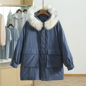 <span class=keywords><strong>2022</strong></span> hiver nouveaux vêtements en coton pour femmes dans le col de <span class=keywords><strong>cheveux</strong></span> longs et veste en coton velours vers le bas veste en coton veste chaude - Product Image 5