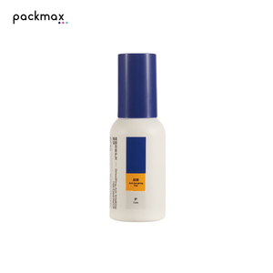 80ml PET Round Shoulder Pump Bottle for Hair Essence Serum - Sample Refillable Lotion <b>Foundation</b> Container Wholesale - Product Image 1