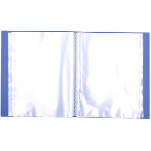 Deli 5007 <b>Document</b> Booklet <b>A4</b> 100 Page <b>Folder</b> Inserter Thickened Plastic Office Organizer Blue Rectangle Style Simple - Product Image 2
