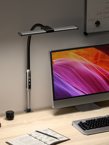 Lampe de table flexible à col de <span class=keywords><strong>cygne</strong></span> simple, réglable par pince/base, LED sans scintillement, télécommande tactile, veilleuse moderne - Product Image 4