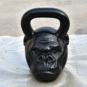 Kettlebell in Ghisa Dipinta a Forma di Testa di Scimmia Grimace per Attrezzatura da Allenamento <span class=keywords><strong>Fitness</strong></span> Squat - Product Image 2