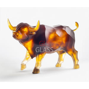 Customised Modern Durable Crystal Cow <b>Ornament</b> Hand-Carved Home Decor Gift Boxes and Logos - Product Image 3