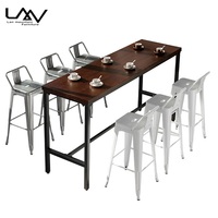 Chaises de bar industrielles en métal bon marché, tabourets de bistrot et tables, ensembles de tabourets de bar à pieds hauts