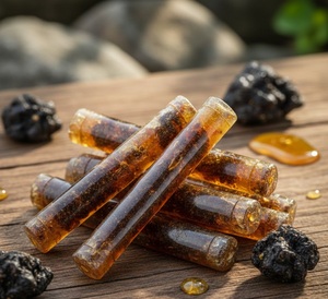 Palitos de Miel de Shilajit Natural al por Mayor, Snack Vegetal para Adultos, Uso en Bebidas, Apoyo Inmunológico, Gestión de Energía, 1g - Product Image 1