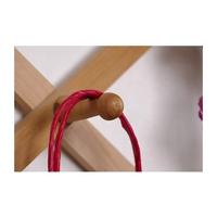 Porte-manteau mural extensible à double niveau en bois rustique avec 10 crochets, support mural pour café