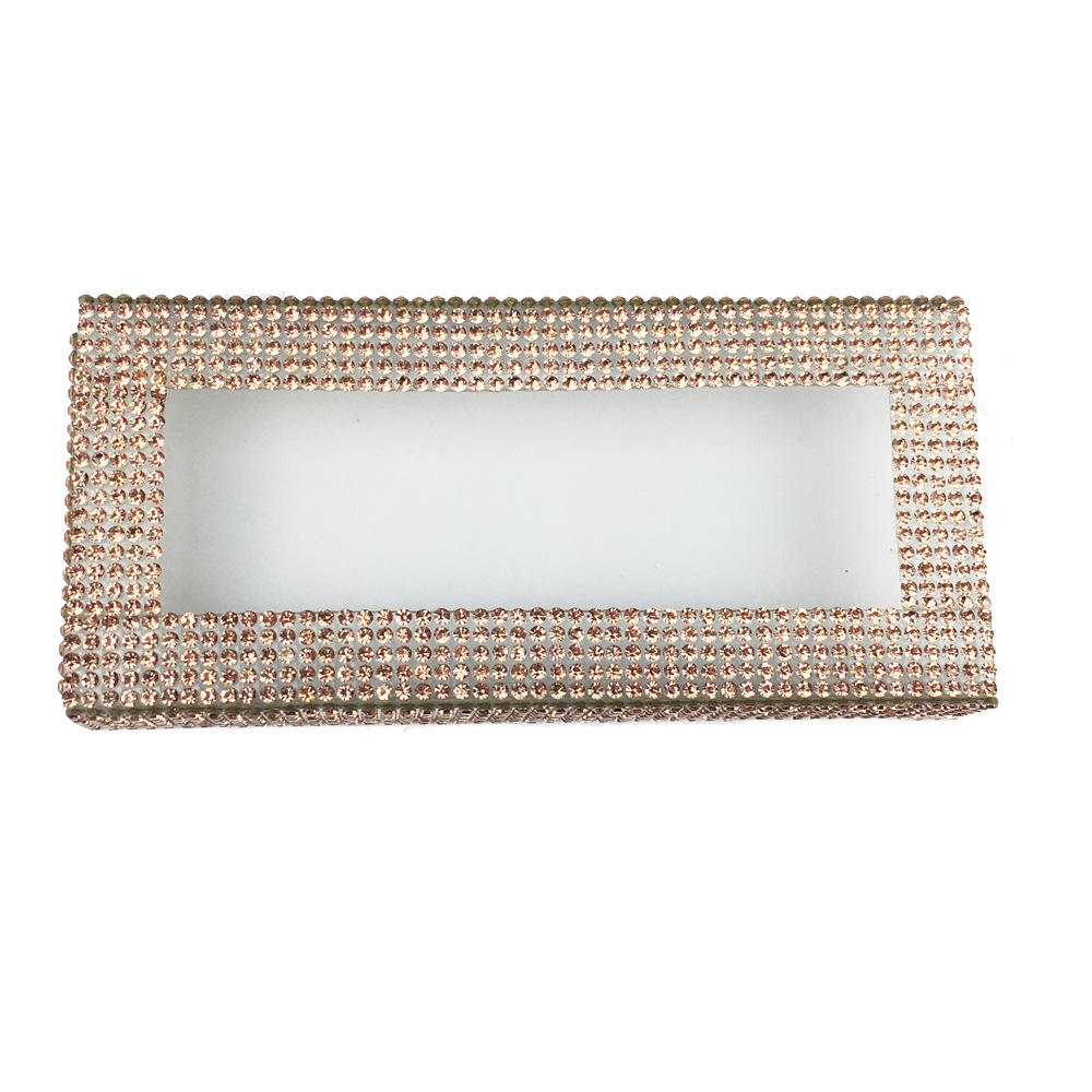 PICTURED Rose gold diamond plastic box