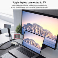 Konverter Multiport Mini 3 Port Baru untuk Adaptor HDTV VGA DVI 3 in 1 untuk Monitor