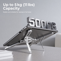 Support de téléphone portable magnétique portable, trépied réglable sur 6 niveaux, support pour ordinateur portable, multifonctionnel pour la maison et le bureau