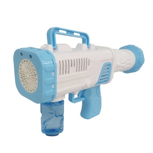 Ventas calientes Automático 20 Agujeros Cohete Soplador de jabón Plástico Alta demanda Cohete Bazooka Pistola de burbujas - Product Image 5