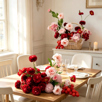 Arrangement floral artificiel en soie moderne et simple, centre de table durable pour mariage, fête, décoration de la maison