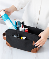 Trousse de Toilette Suspendue de Haute Qualité pour Hommes, Sac de Rasage en Toile Résistante à l'Eau avec Grande Capacité pour le Voyage