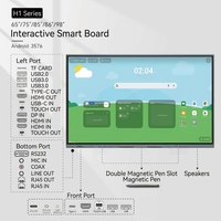 Écran tactile interactif double OS 4K de 75 pouces pour salle de réunion d'entreprise