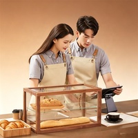 Tabliers de cuisine et de service en toile tendance, imperméables et ajustables, pour la vente en gros, adaptés aux boulangeries, restaurants, cafés, bars, coiffeurs, serveurs et serveuses