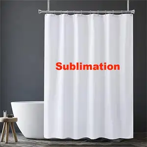 Hochwertiger Sublimations-Polyester-Duschvorhang Anpassung an Größe Duschvorhang Badtrennwand Vorhang