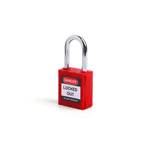 จีนขายส่งเหล็กแข็งกุญแจมือป้องกันการโจรกรรมสีแดง ABS กุญแจความปลอดภัย