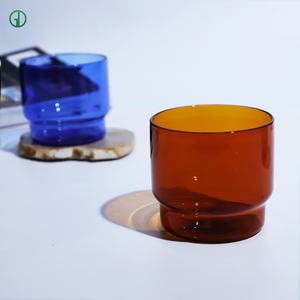 <span class=keywords><strong>Tazze</strong></span> <span class=keywords><strong>in</strong></span> <span class=keywords><strong>Vetro</strong></span> <span class=keywords><strong>Borosilicato</strong></span> Colorato Ambrato di Lusso per Caffè, Tè e Dessert - Product Image 6