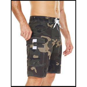 Groothandel In Meerdere Kleuren Heren Zwemshorts In Polyester Strandshorts Op Maat Gemaakte Shorts Badkleding Met Casual Geweven Print - Product Image 4