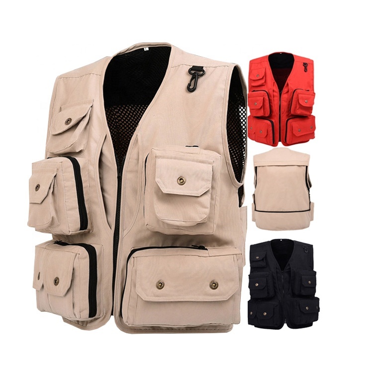 Mens Multi Pockets Cargoes Capri Waistcoat