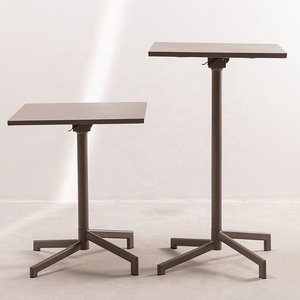 Muebles modernos para patio Barra alta de metal Mesa ajustable Terraza Café Restaurante Bistro Silla de <span class=keywords><strong>bar</strong></span> al aire libre y mesa plegable - Product Image 1