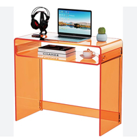 Table de bureau moderne en lucite sur mesure, table en acrylique transparente écologique