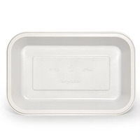 Plateaux rectangulaires jetables en plastique de 710 ml (24 oz) pour la vente en gros, assiettes personnalisées pour la viande à emporter, idéales pour servir les aliments dans les supermarchés