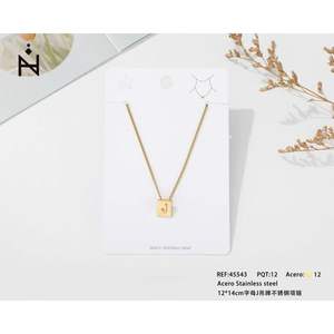 Collar de Acero Inoxidable con Colgante de Letra J de 12x14cm, Joyería de Moda - Product Image 3